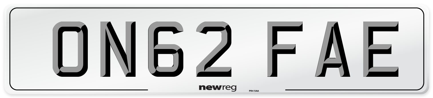 ON62 FAE Number Plate from New Reg